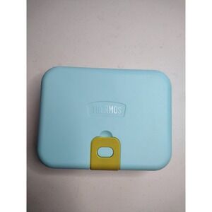 Thermos Kids Bento Box‎ Lunch Box Blue Yellow Compartments School Lunch